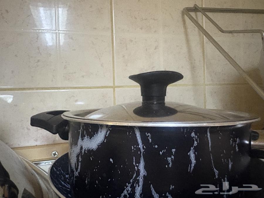 طقم قدور ومقلاية مطلية بالجرانيت64399050686210110