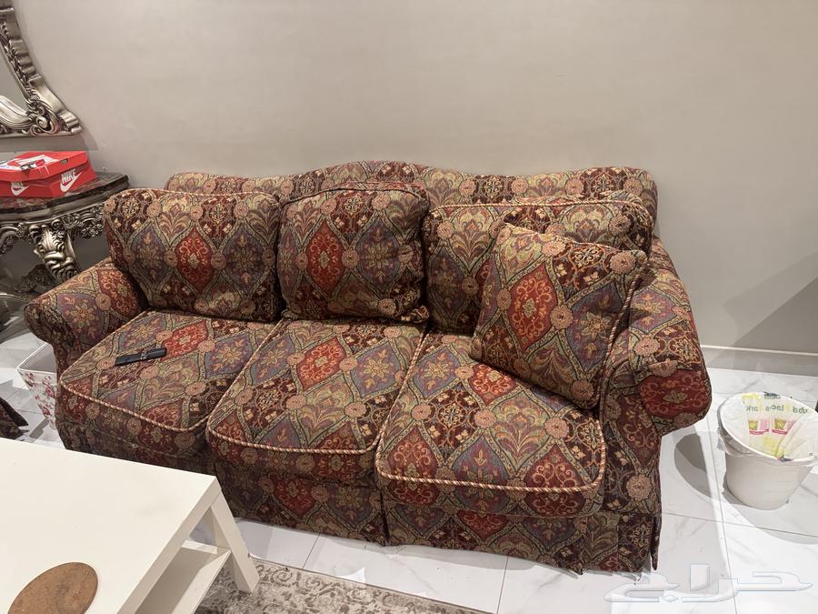 عدد 2 كنبة الواحدة 3 مقاعد امريكي الصنع قماش هندي جوخ64397659074945110