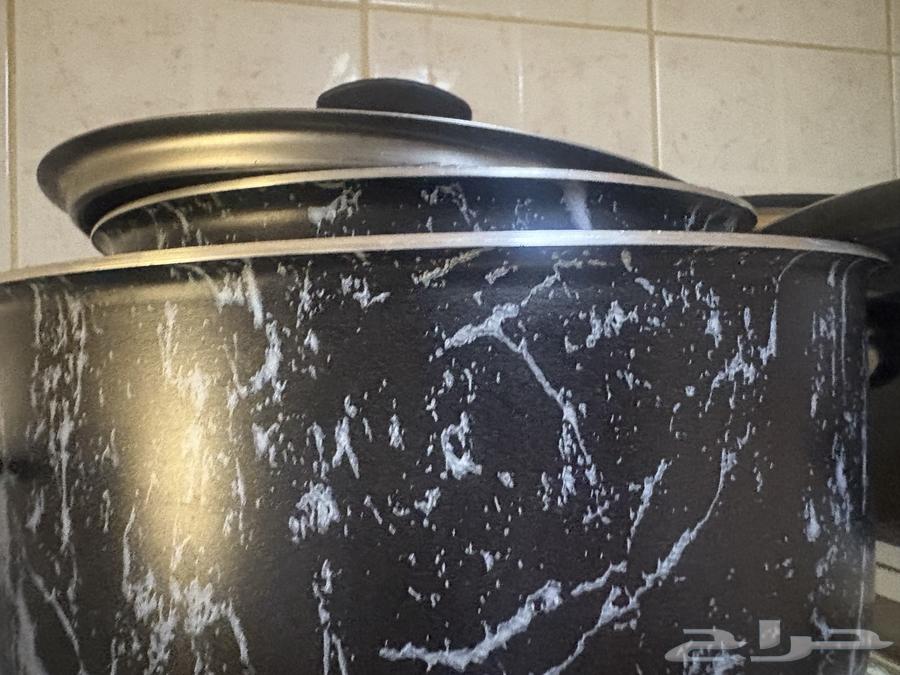 طقم قدور ومقلاية مطلية بالجرانيت64399050686210111