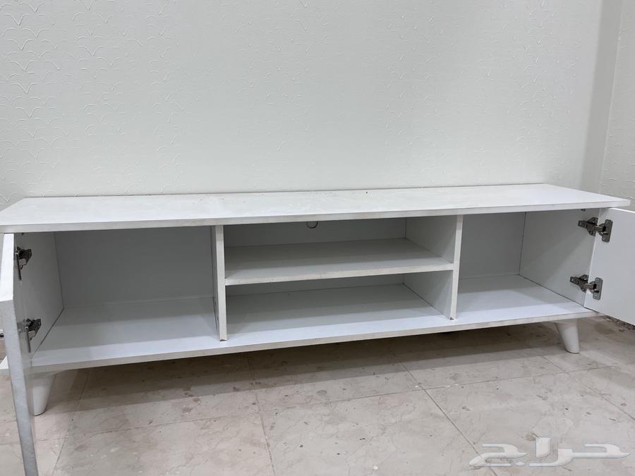 طاولة تلفزيون ابيض استخدام نظيف63619270349953111