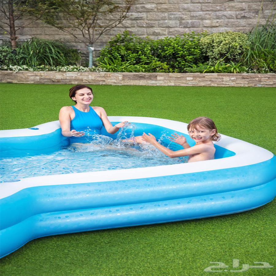 Large Inflatable Pool - Kids Pool with Unique Design and Cup Holders64399313922306112