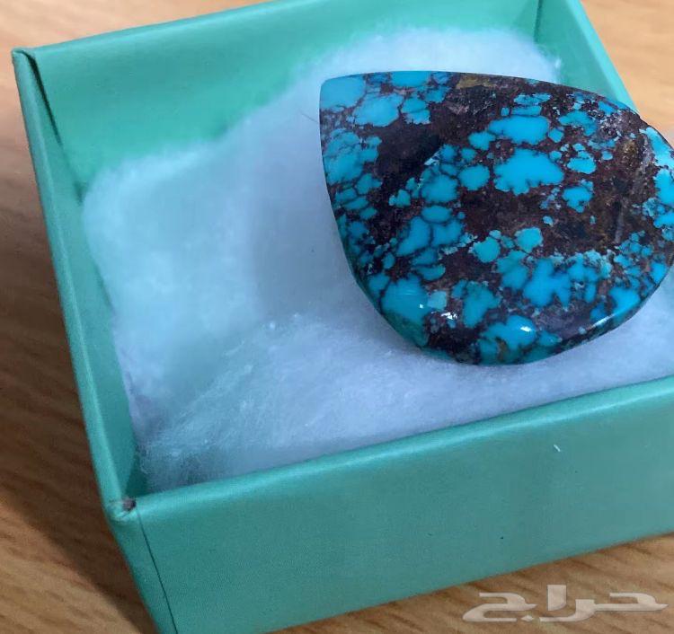 حجر فيروز نيشابوري جميل قص قطرة حجم 33ملي السعر على السوم64393005321475110