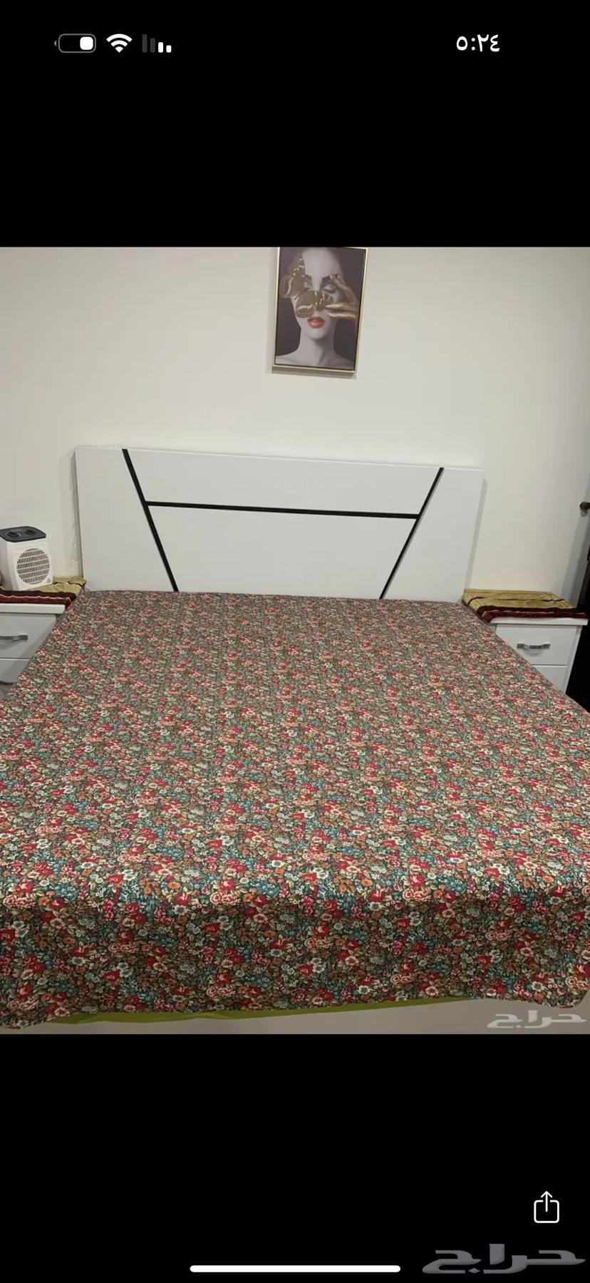 غرفة نوم مودرن بحاله ممتازه64393362538241112
