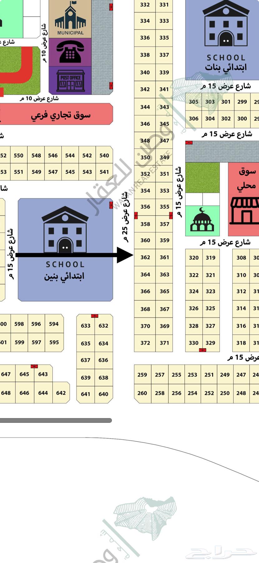 للبيع نص ارض في الامراء الهفوف63614085905538110