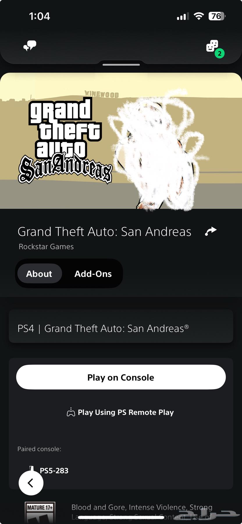 حساب امريكي سوني فيه قراند 5و سان اندرياس64398005366658111