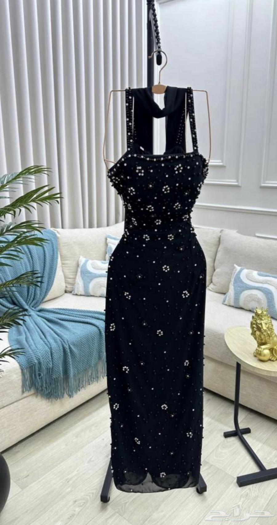 فستان سهره انيق اسود مكه64401285987843110