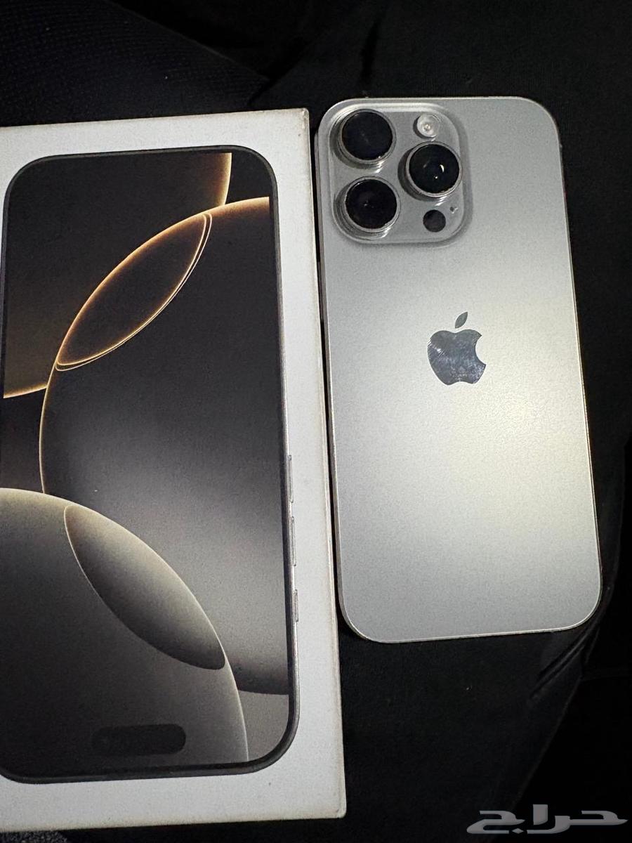 آيفون 16 برو الجهاز شبه جديداللون تيتانيوم طبيعي64360319743873111