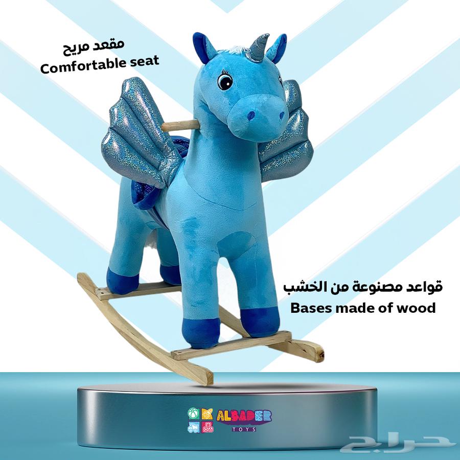 حصان ركوب للاطفال - لعبة حصان هزاز باصميم يونيكورن المميز64404070173953112