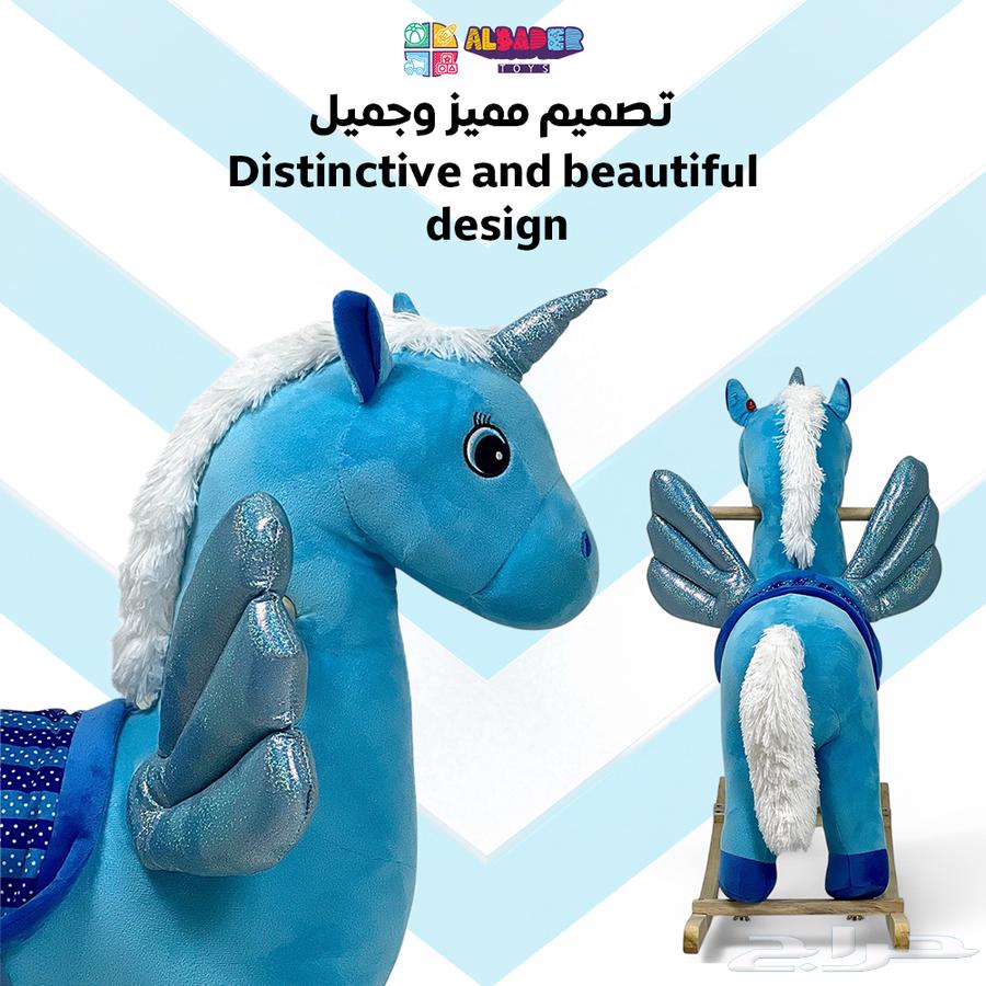 حصان ركوب للاطفال - لعبة حصان هزاز باصميم يونيكورن المميز64404070173953111