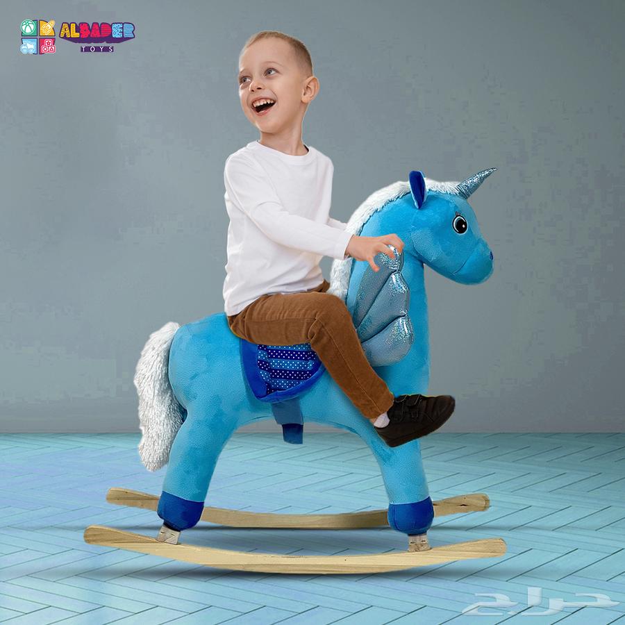 حصان ركوب للاطفال - لعبة حصان هزاز باصميم يونيكورن المميز64404070173953113