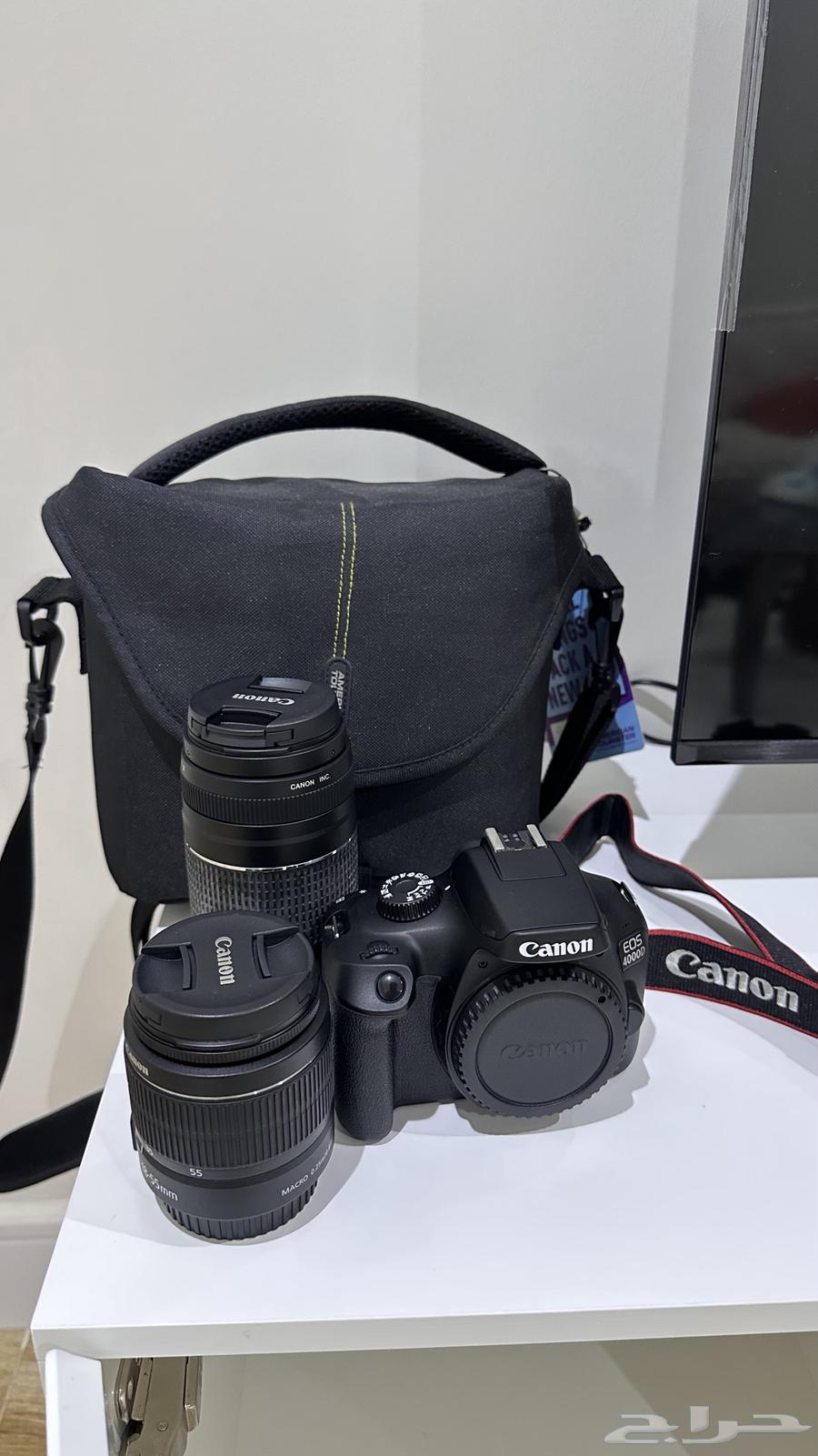 كاميرا كانون d4000 شبه جديدة عدستين64404736564993110