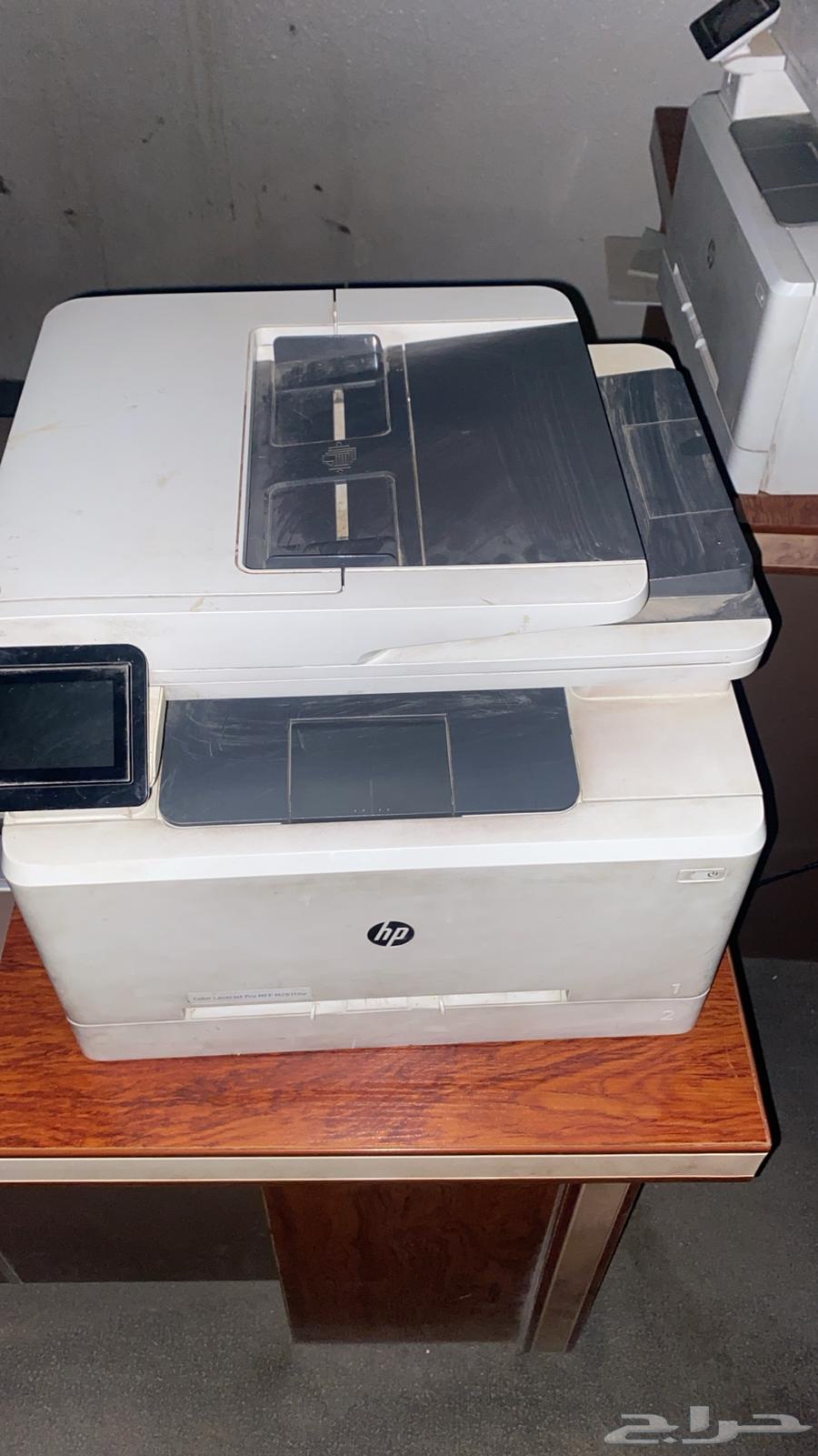 Office furniture, equipment, small printers, one large printer, and split air conditioners64403084898818111