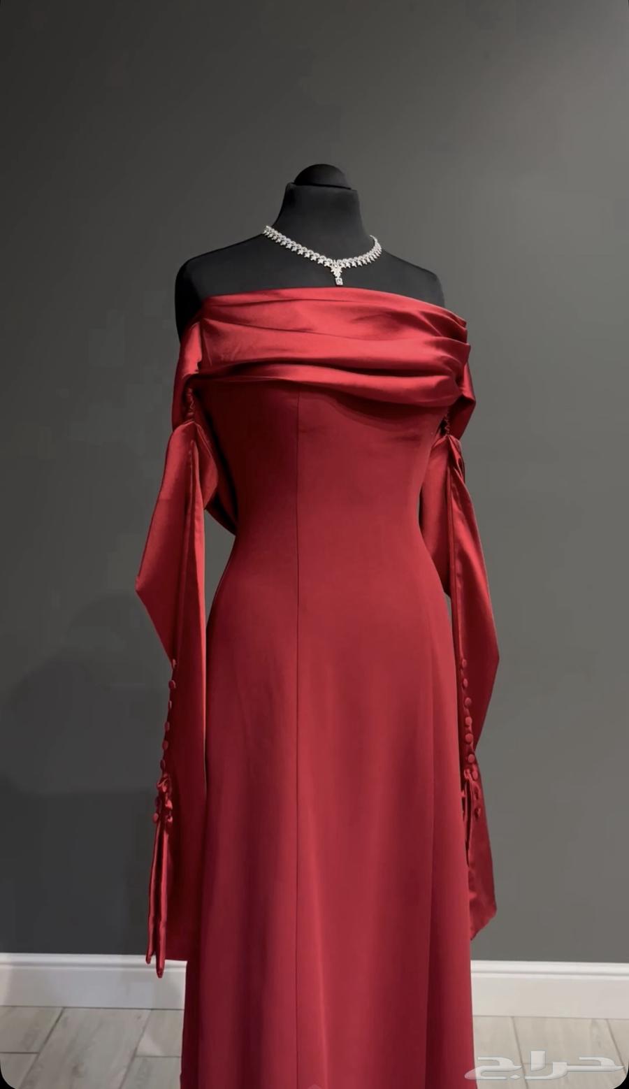 فستان احمر انيق مصنوع يدويا من تركيا64404903643649111