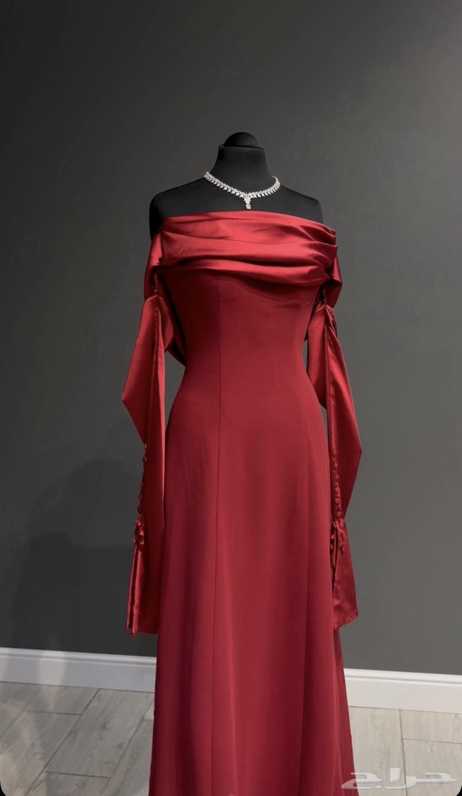 فستان احمر انيق مصنوع يدويا من تركيا64404903643649112