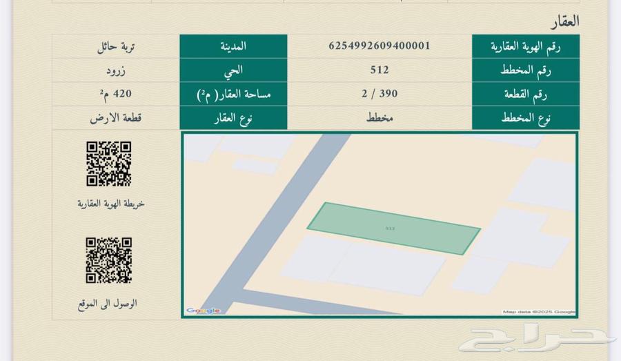 Golden opportunity directly from the owner, land in Al-Zaroud neighborhood, Ha'il63614100600833111