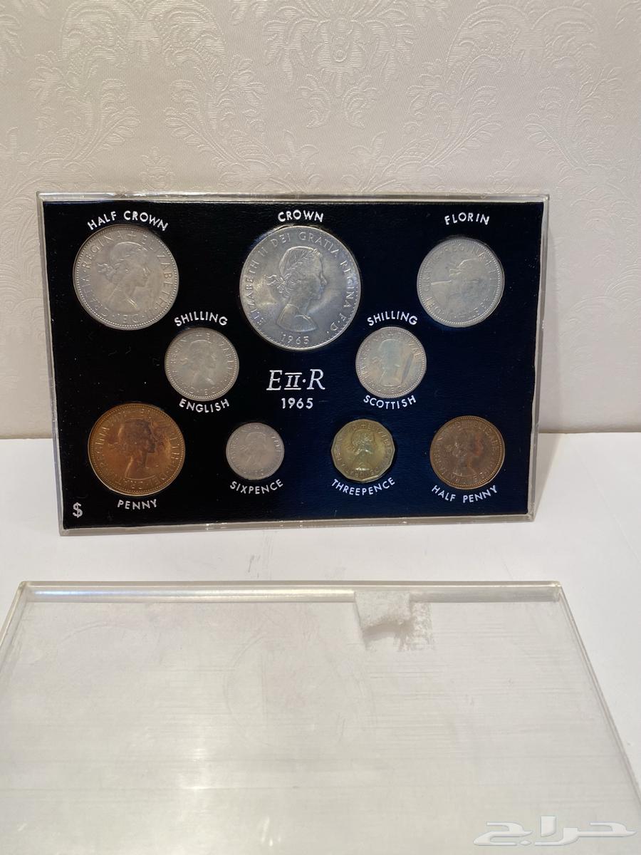 طقم عملات معدنيه بريطاني 1965م قديم تراث للبيع64403870250499110