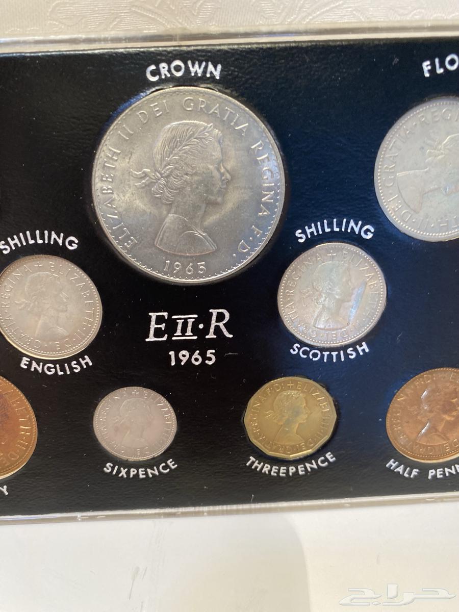 طقم عملات معدنيه بريطاني 1965م قديم تراث للبيع64403870250499111