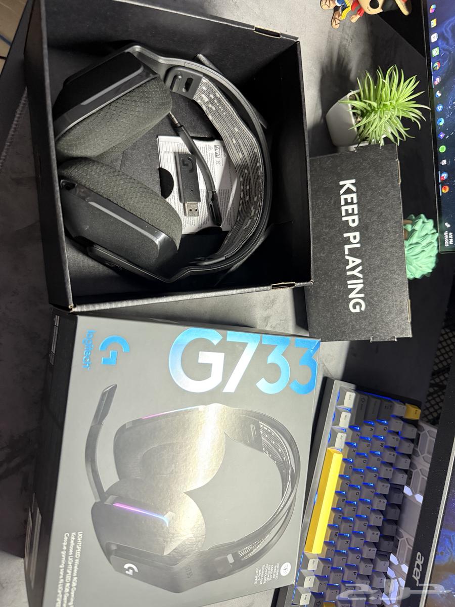سماعة لوجيتك G733 لاسلكي ( نظيفه جداا )64404278035329111