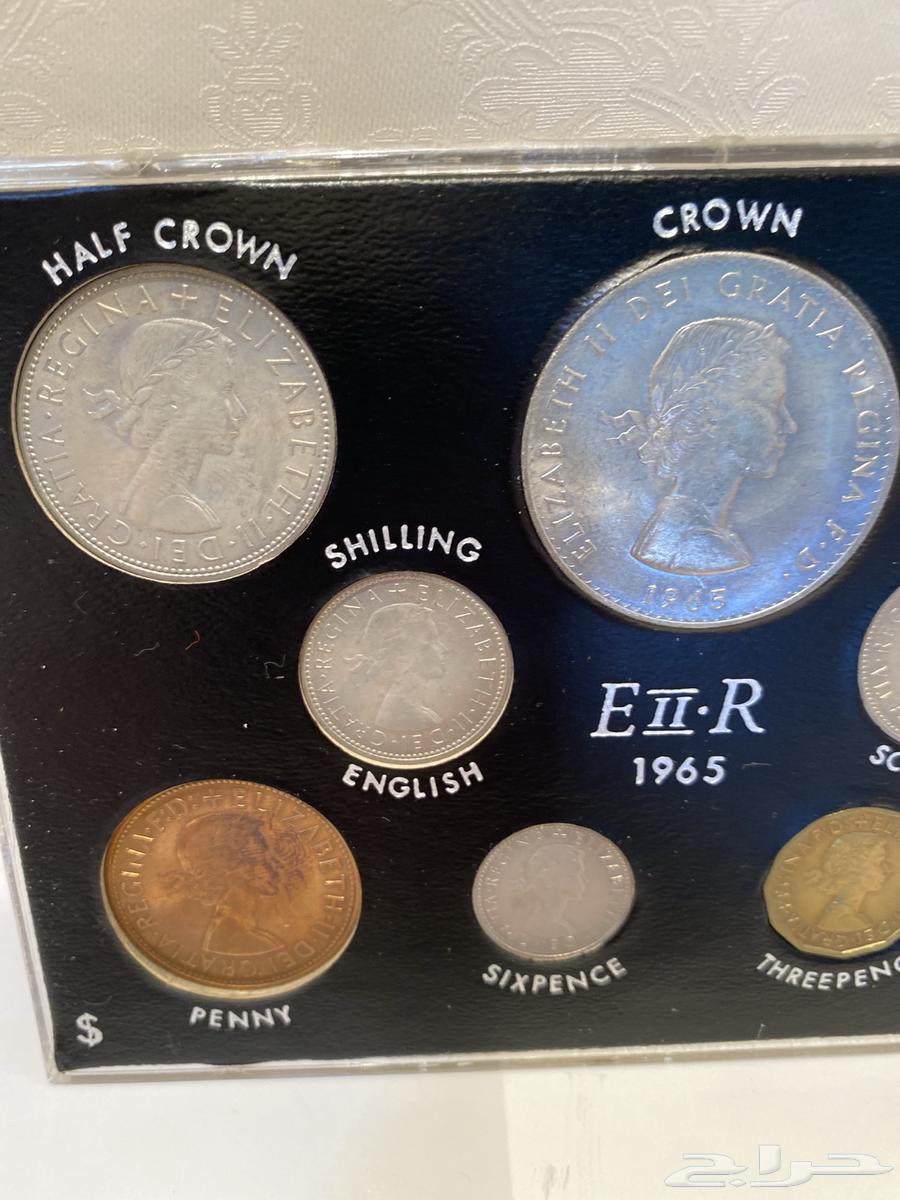 طقم عملات معدنيه بريطاني 1965م قديم تراث للبيع64403870250499112