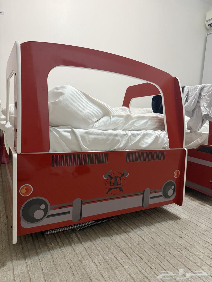 سرير أطفال - تصميم سيارة إطفاء64403823077889110