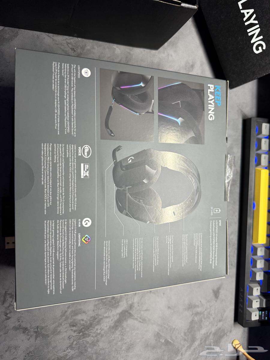 سماعة لوجيتك G733 لاسلكي ( نظيفه جداا )64404278035329113