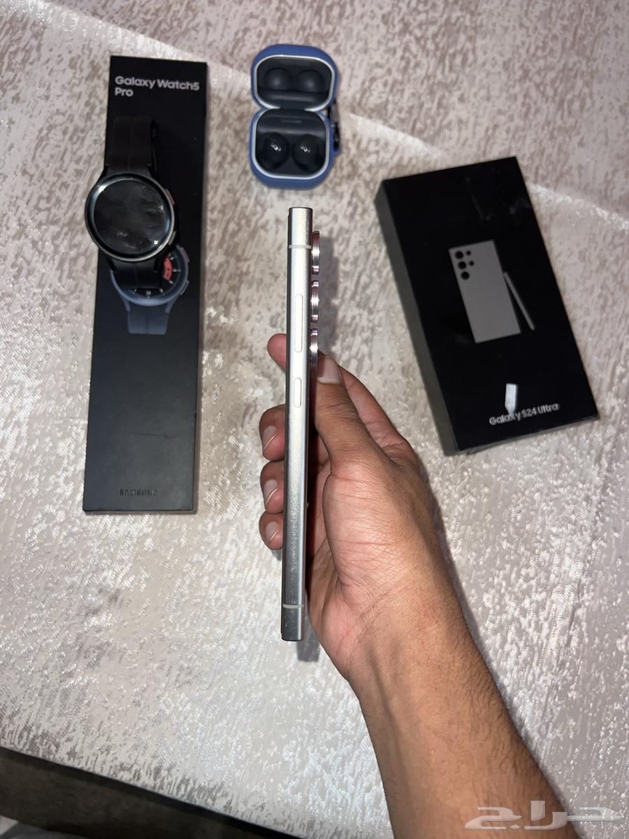 سامسونق جالكسي S24 ultra و ساعه جالكسي برو 5 و سماعه جالكسي64403474740610112