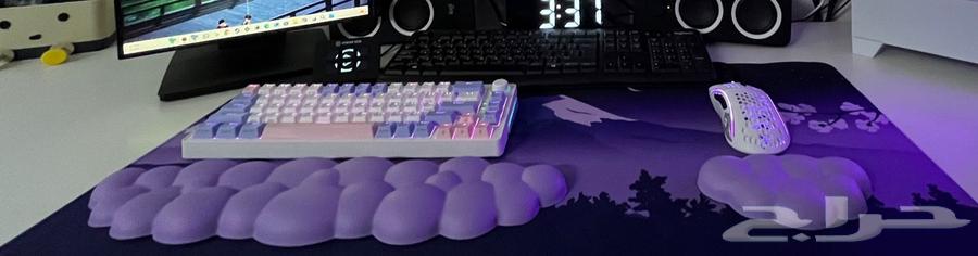 ماوس قلوريس وكيبورد وماوس باد ومسند يد64404750385025110