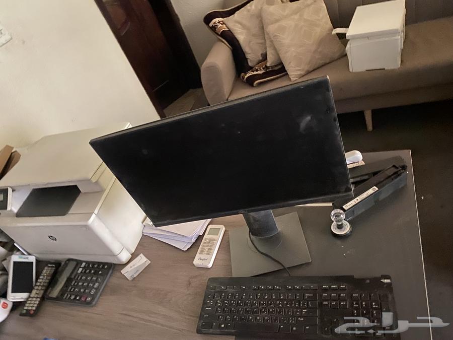 Office furniture, equipment, small printers, one large printer, and split air conditioners64403084898818114