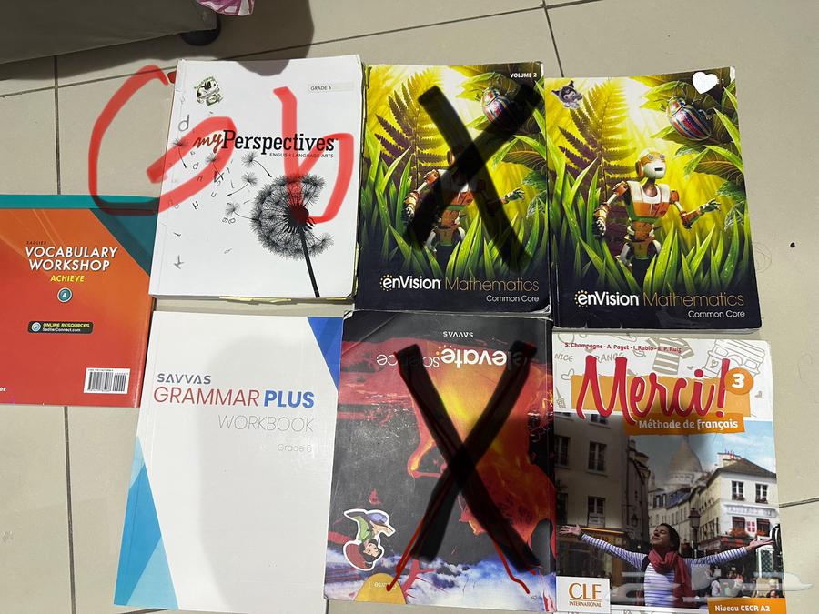 كتب مدارس انترناشونال مستعمل بحاله جيده جرايد 4 و 5 و 664267530992129112
