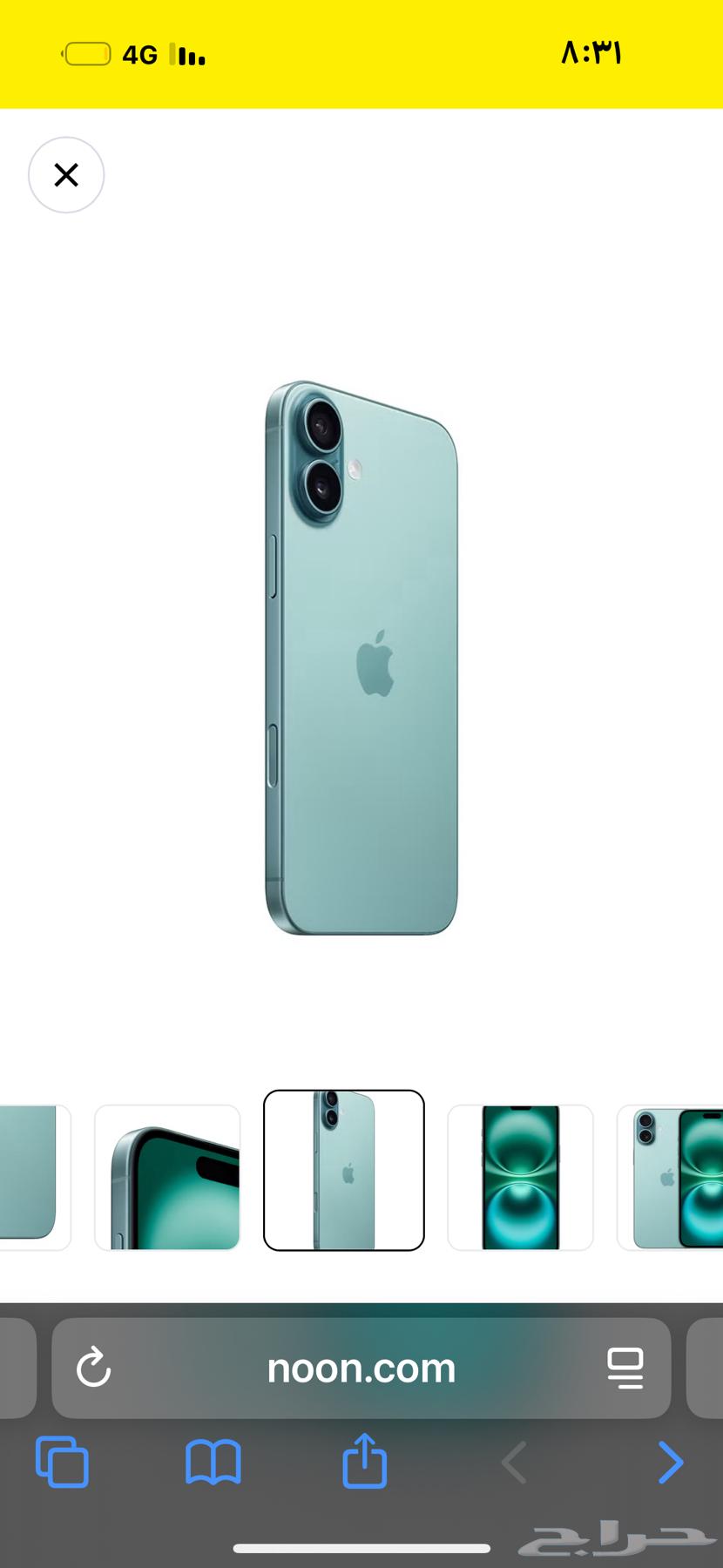 آيفون 16 لون فيروزي سعة 256 مستعمل64403568993923110