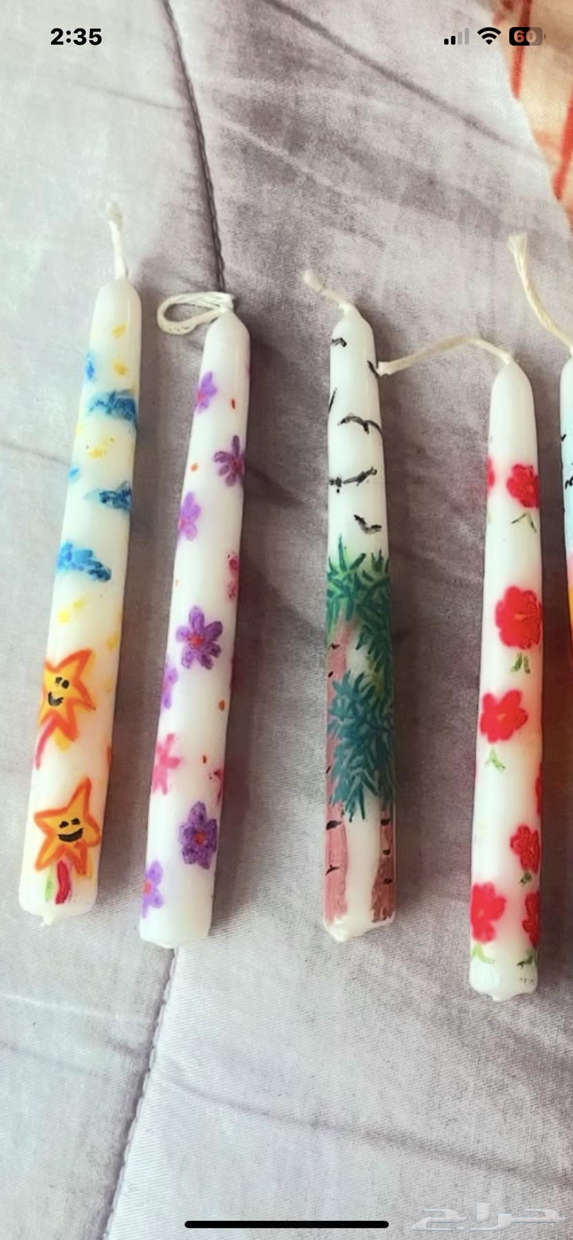 رسم شموع يدوية Drawing on candles64401688797571111