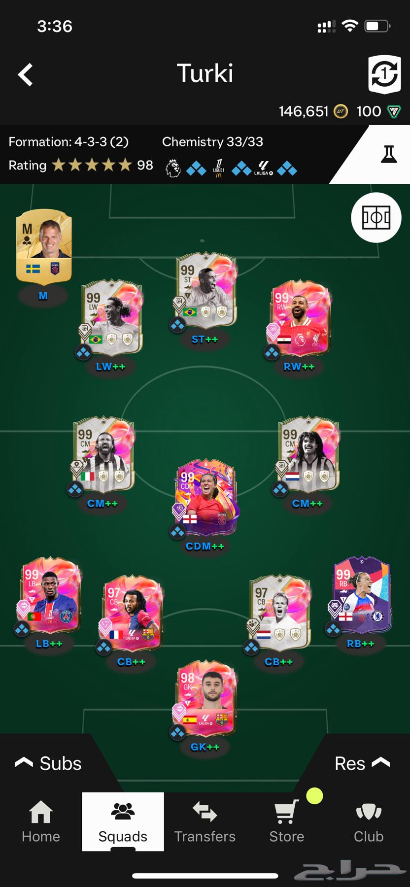 للبيع حساب في لعبة فيفا   تشكيلة جاهزة64401313727361110