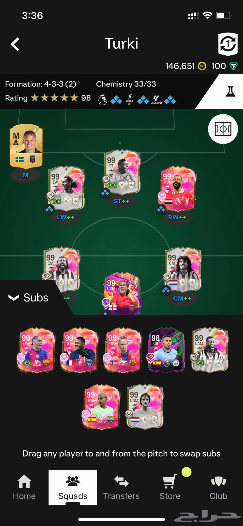 للبيع حساب في لعبة فيفا   تشكيلة جاهزة64401313727361112