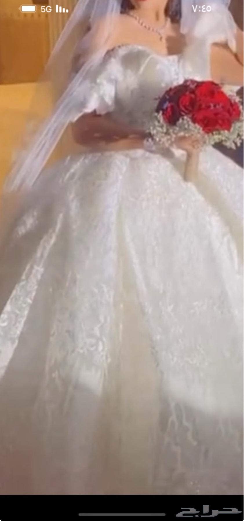 فستان عروس شبه جديد اللبس مره واحده بس فخم جدا64403011765251110