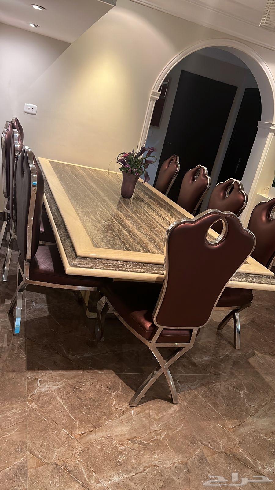 طاولة طعام رخام طبيعي64403490068993110