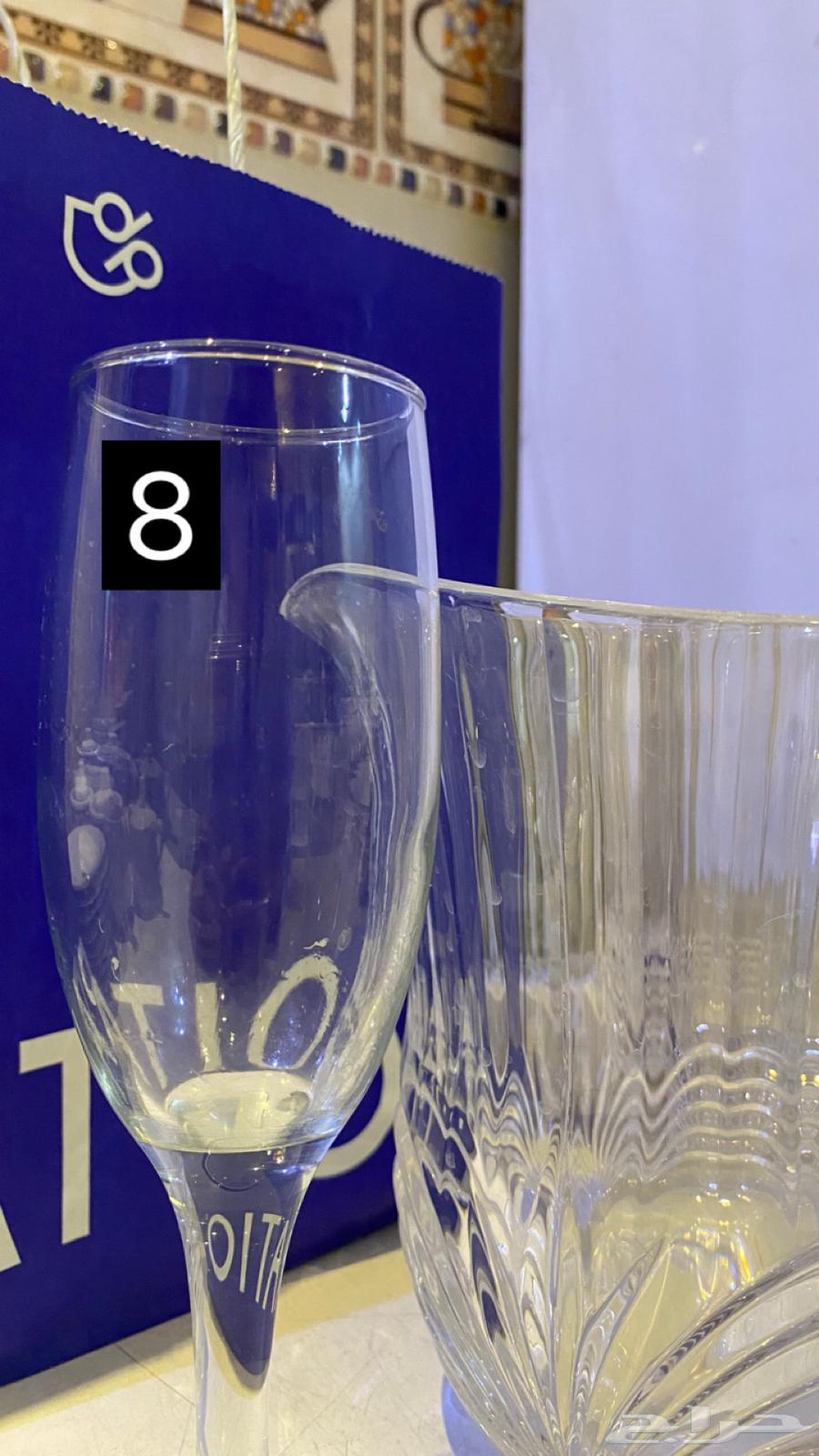 طقم زجاجي 3 أباريق   8 أكواب نظيف ومرتب64410217167875112