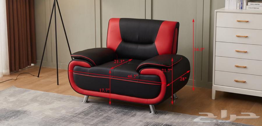 طقم كنب جلد 6 أشخاص صناعة صينية جاهزة64408090741249114