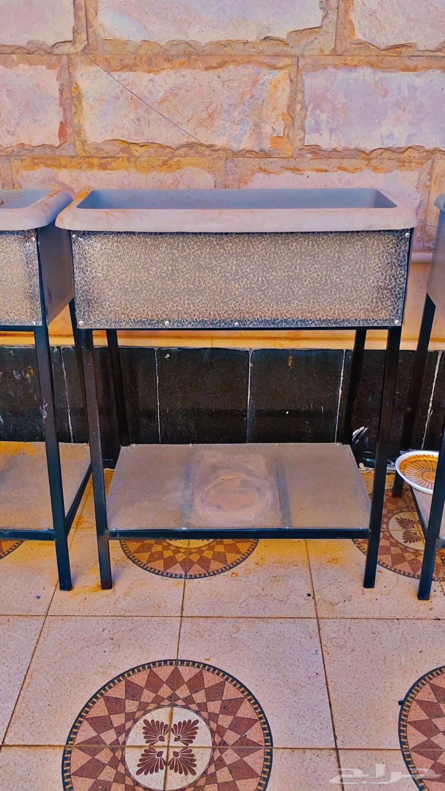 أحواض زراعية فايبر مع حامل حديد اصلي64406904623363110