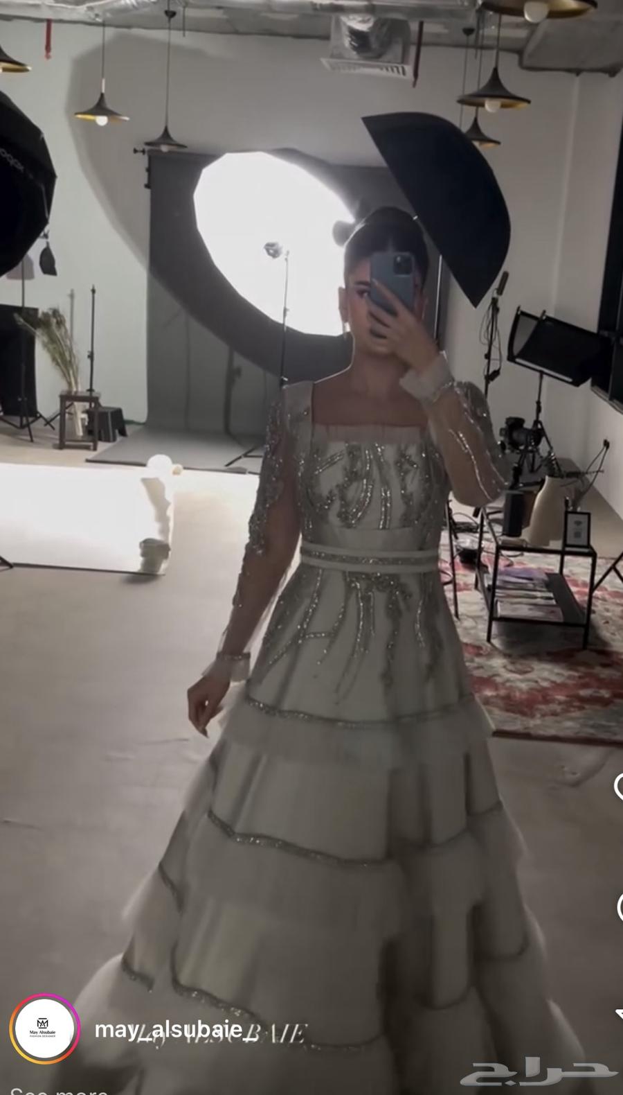 فستان سهرة من المصممة مي السبيعي64409893119874111