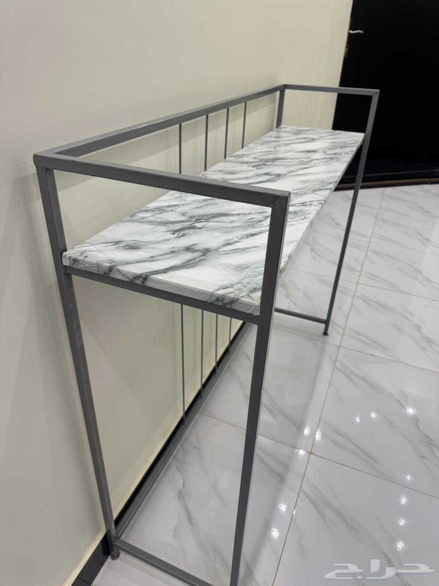 طاوله مدخل حديد وخشب64410987903490110