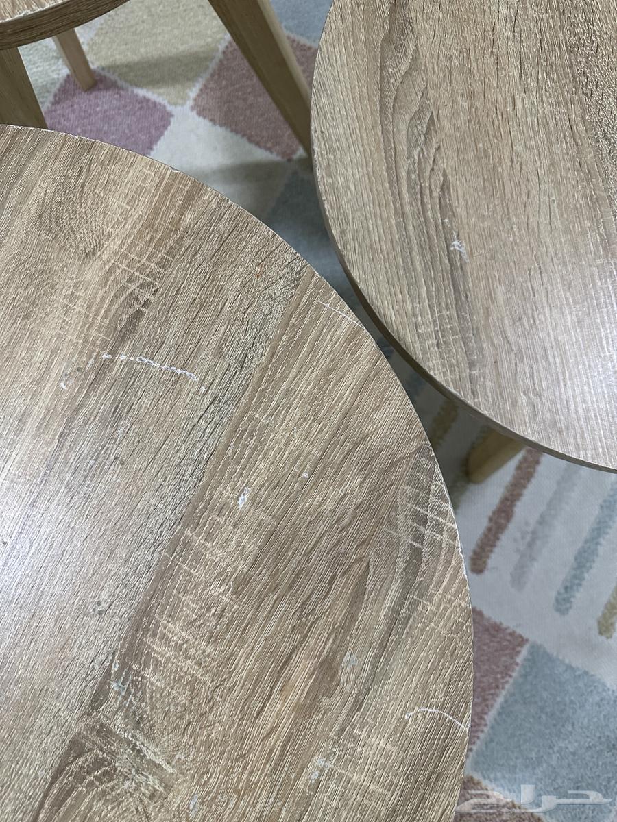 3 tables for sale, size shown relative to the book, priced at 10064405264846594111