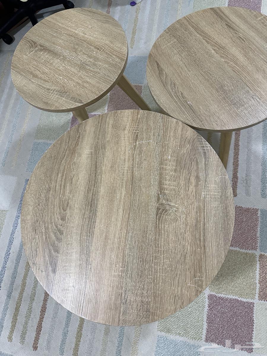 3 tables for sale, size shown relative to the book, priced at 10064405264846594110