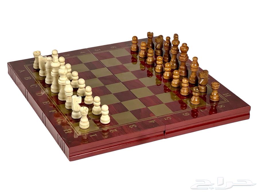 Wooden 3-in-1 Chess Game - Chess Board with Backgammon Table64411406248578110