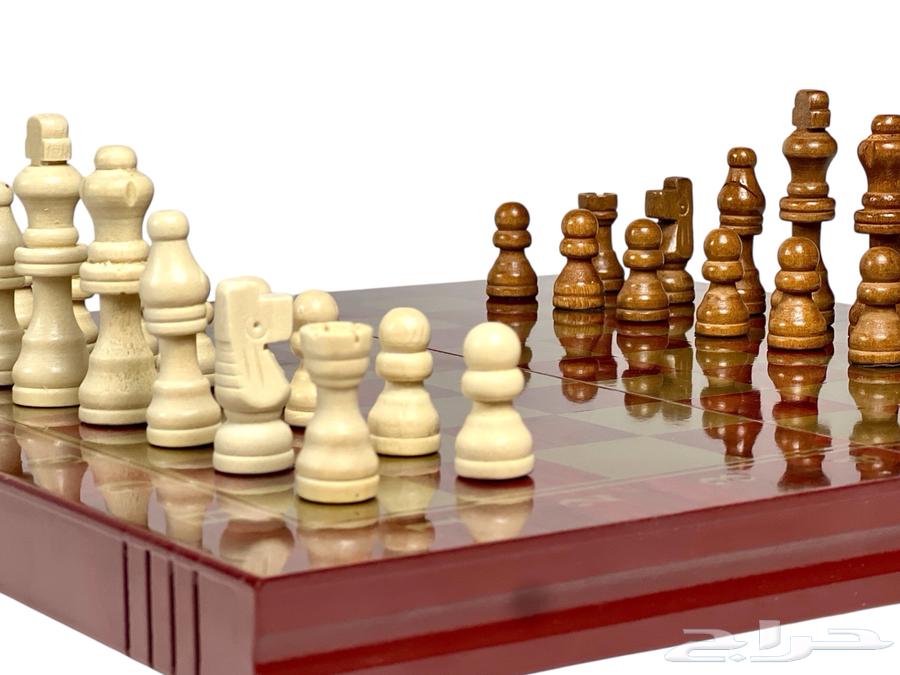 Wooden 3-in-1 Chess Game - Chess Board with Backgammon Table64411406248578111