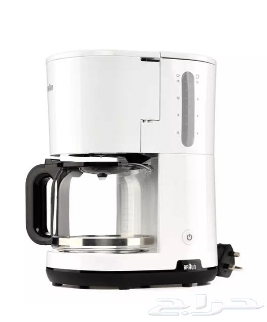 الة قهوة سوداء ماركة براون 1000 واط  10 أكواب  أبيض64409505305346110