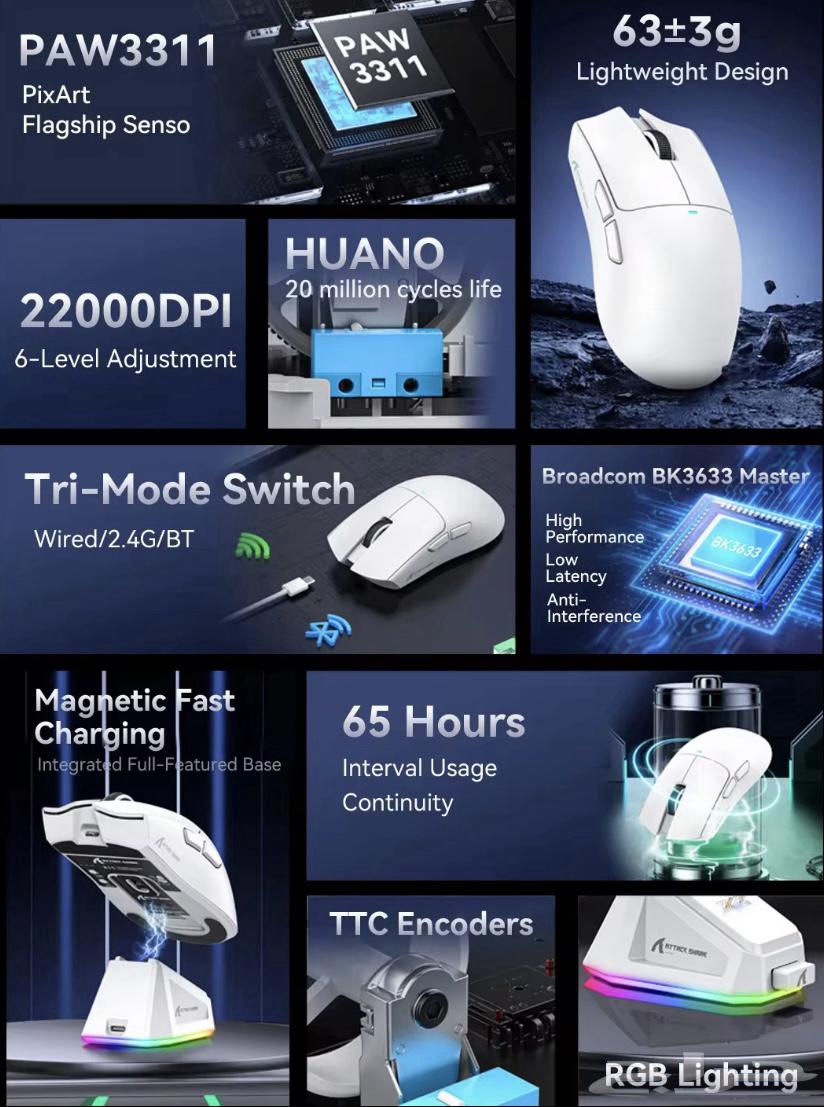 Attack shark x11 Mouse64408892216834111