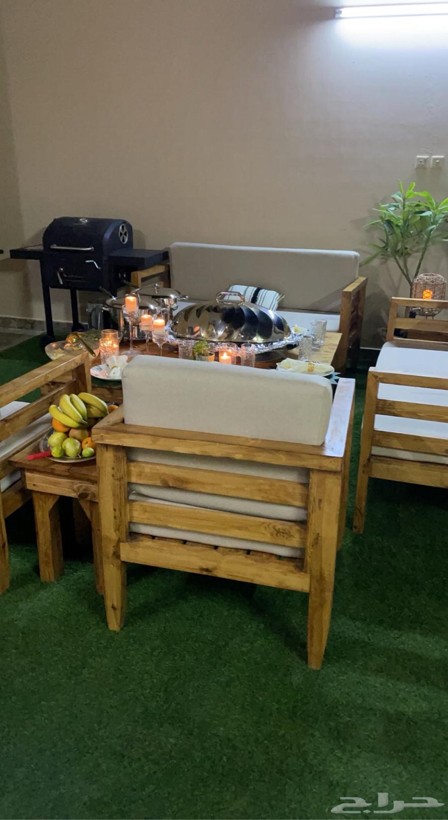 جلسه خارجيه خشب طاوله كبيره64410289934083112
