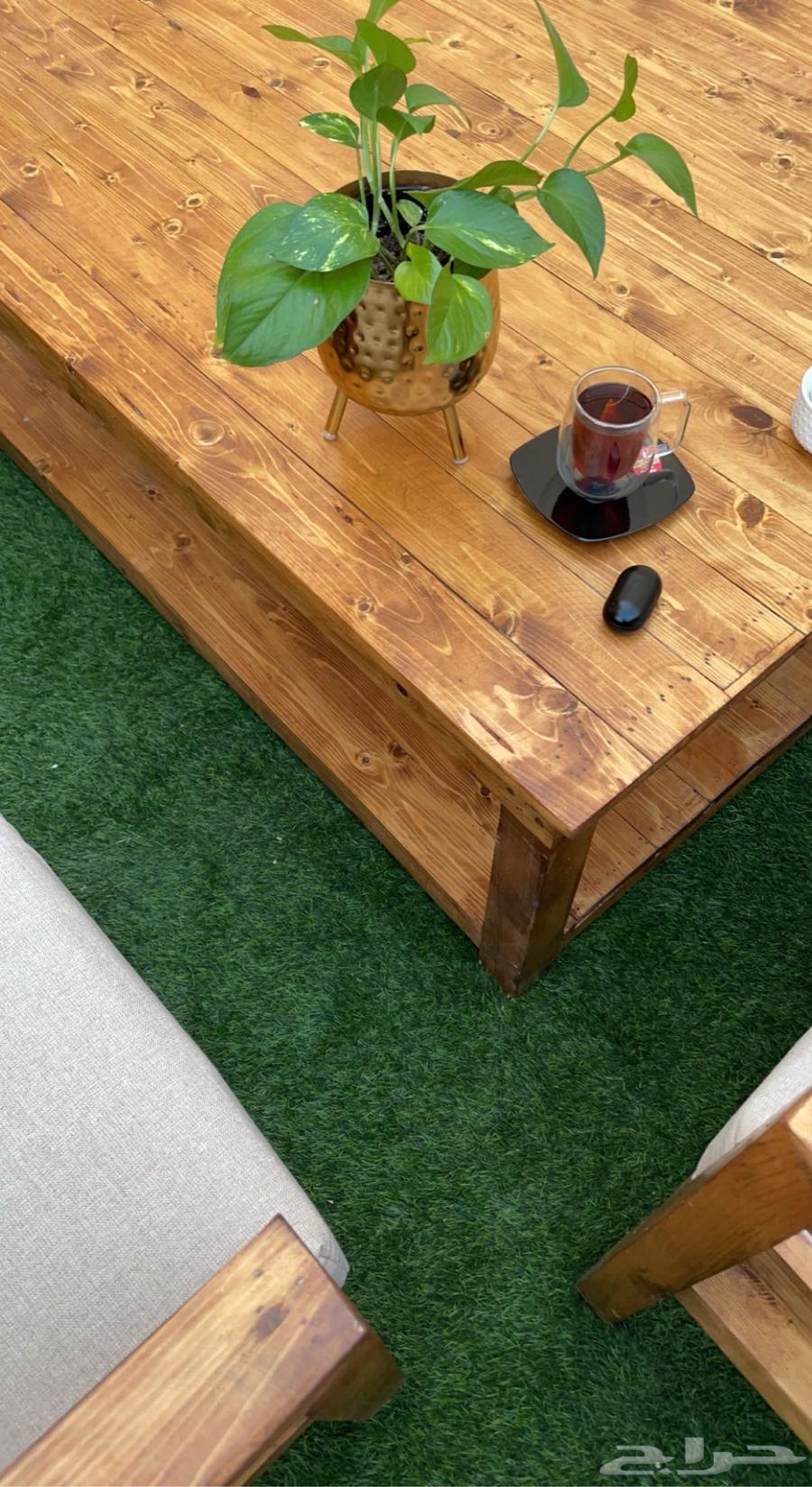 جلسه خارجيه خشب طاوله كبيره64410289934083111