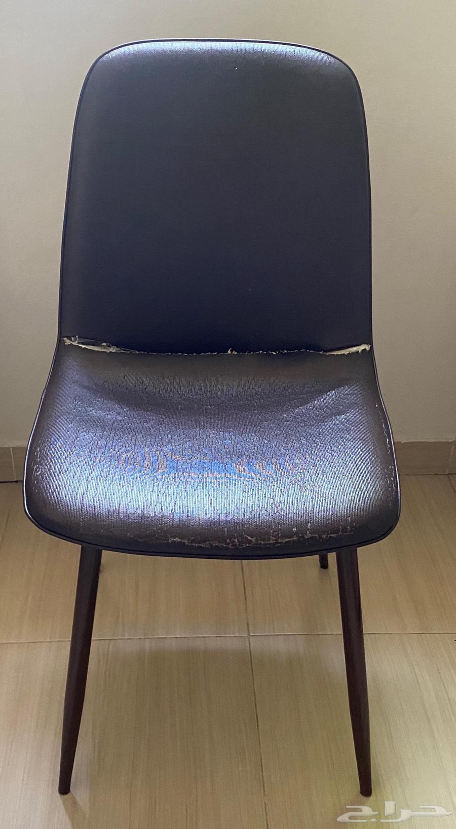 كرسي جلد مع غطاء قماشي بيج64407405884034111