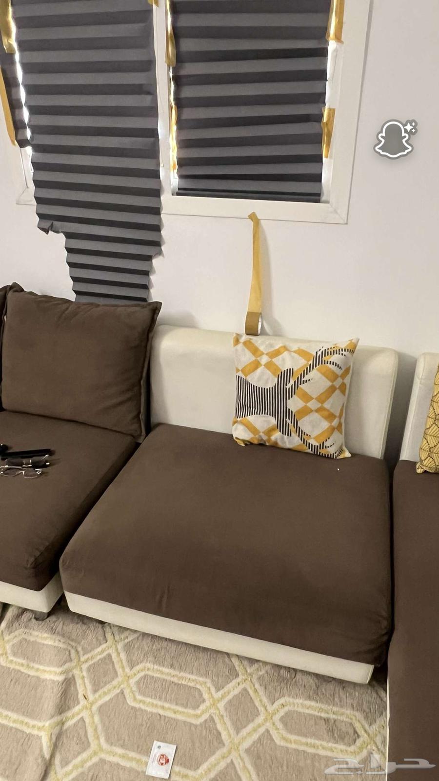 كنب L مخمل وجلد64409255107714112